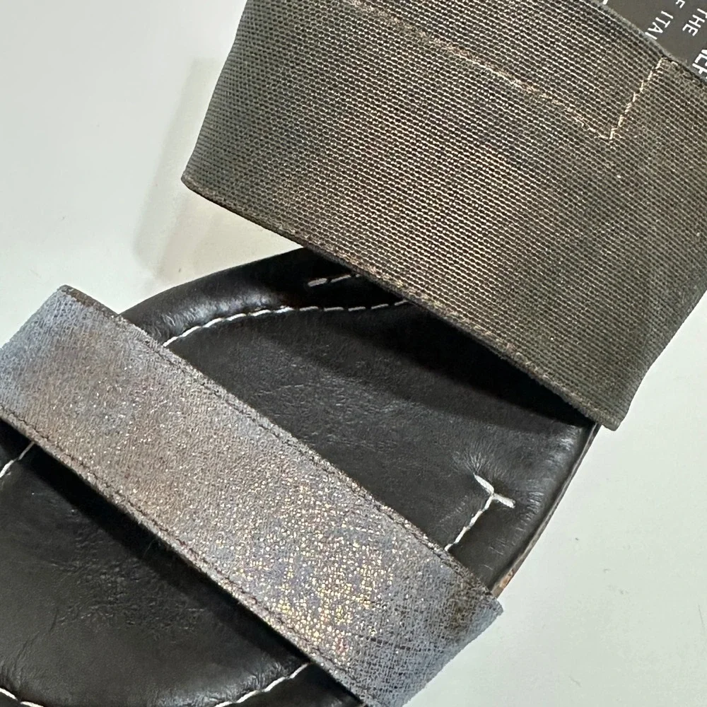 Donald J Pliner Shera‎ Wedge Slide Sandals Womens 10 Metallic Brown Cork 90s Y2K